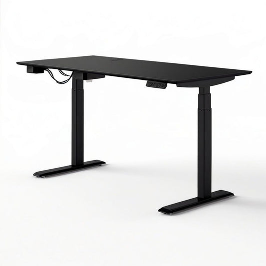 Elektrisch höhenverstellbarer Schreibtisch Schwarz, 140 x 70 cm, Höhe 72–120 cm
